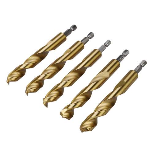 Milwaukee SHOCKWAVE™ 13mm Red Hex HSS Titanium Nitride Drill Bit (Pack of 5)
