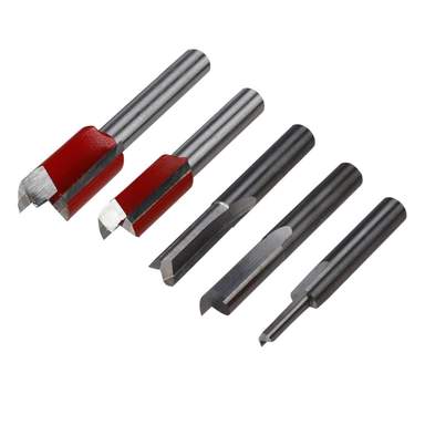 Milwaukee 5 Piece Straight ¼'' Router Bit Set (4932501049) | CEF
