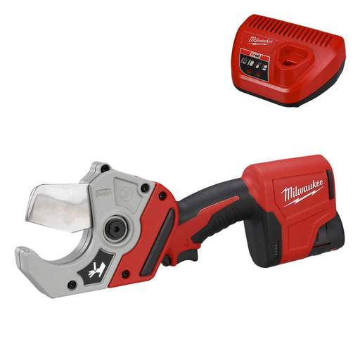 Milwaukee C12PPC-251 12V Sub Compact PVC Cutter with 1 x 2.5Ah Battery