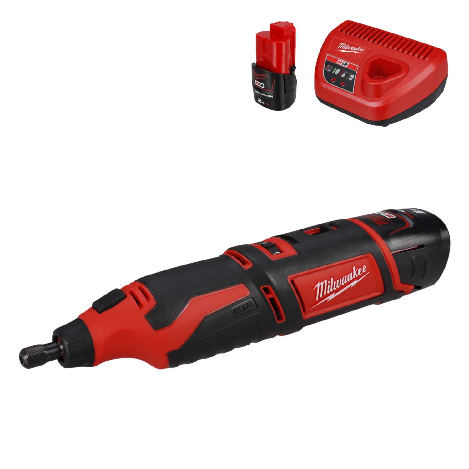 Milwaukee C12RT-202 12V Sub Compact Rotary Tool with 2 x 2.0Ah