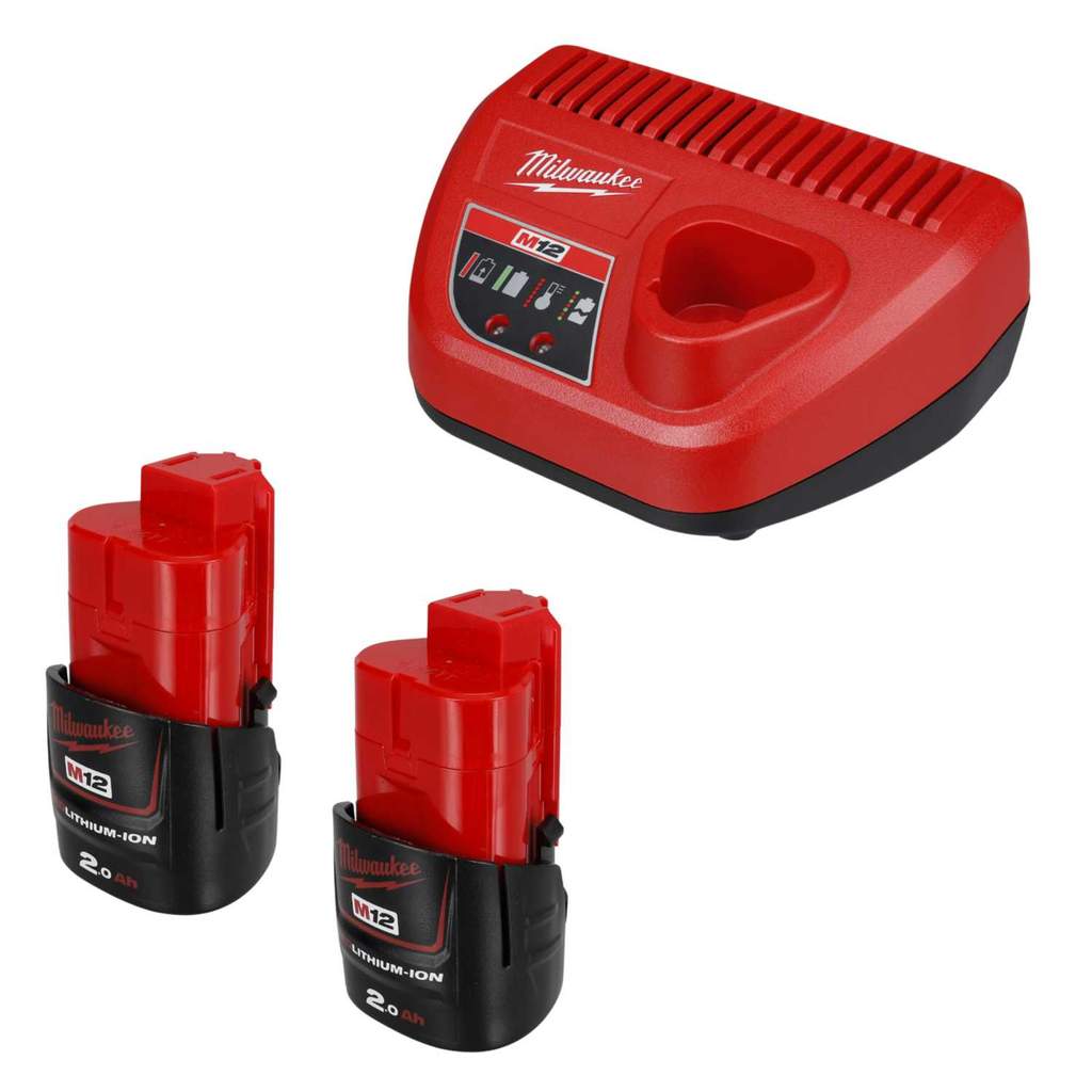 Milwaukee C12RT-202 12V Sub Compact Rotary Tool with 2 x 2.0Ah