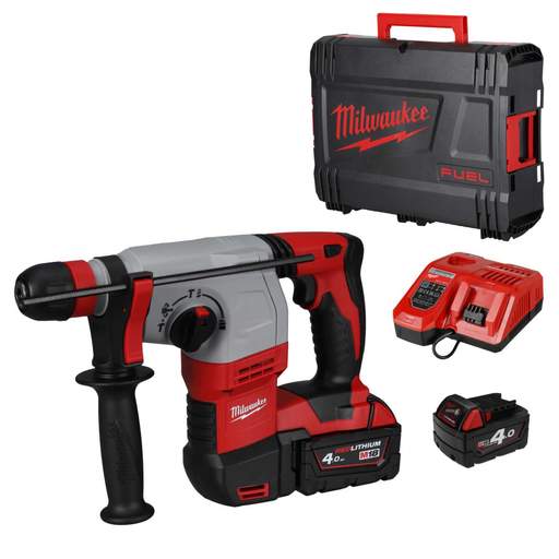 Milwaukee HD18HX-402C M18™ 4-Mode SDS Plus Hammer Drill with 2 x 4.0Ah Batteries