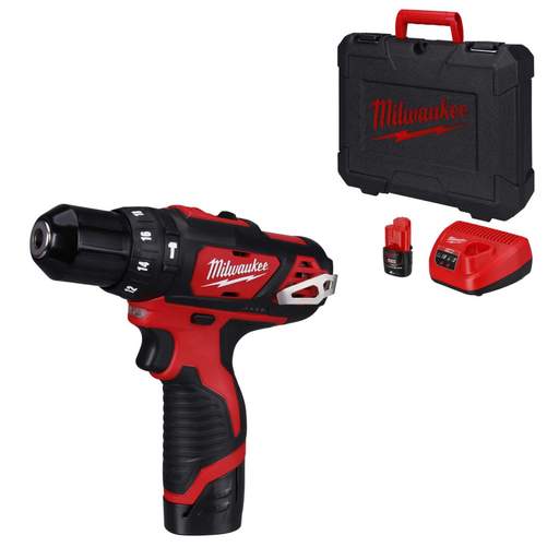Milwaukee M12BPD-202C 12V Sub Compact Percussion Drill with 2 x 2.0Ah Batteries