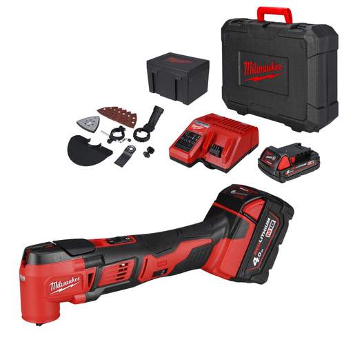 Milwaukee M18BMT-421C 18V Multi Tool with 4.0Ah and 2.0Ah Battery