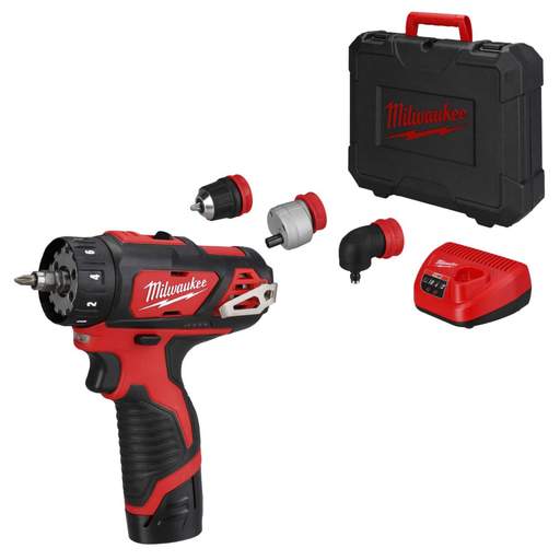 Milwaukee M12BDDXKIT-202C 12V Sub Compact Drill Driver with 2 x 2.0Ah Batteries