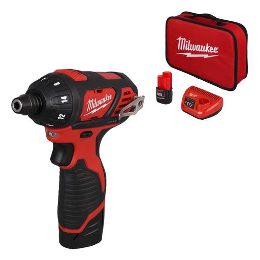 Milwaukee M12SET1D-152B 12V Sub Compact Driver c/w 2 x 1.5Ah Batteries