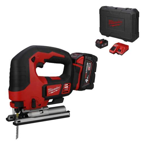 Milwaukee M18BJS-402C 18V Top Handle Jigsaw with 2 x 4.0Ah Batteries