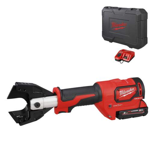 Milwaukee M18ONEHCC-201CCU/AL-SET 18V FORCE LOGIC™ 35mm Hydraulic Cable Cutter c/w 2.0Ah Battery