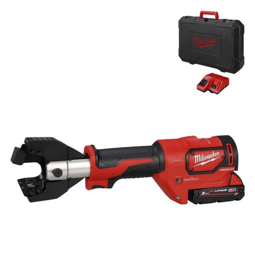 Milwaukee M18ONEHCC-201C ACSR SET 18V FORCE LOGIC™ 35mm Cable Cutter c/w 1 x 2.0Ah Battery