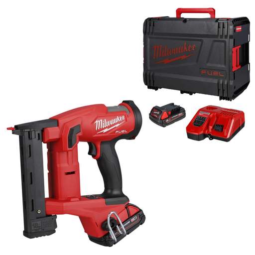 Milwaukee M18FNCS18GS-202X 18V FUEL™ Narrow Crown Stapler 2 Mode with 2 x 2.0Ah Batteries
