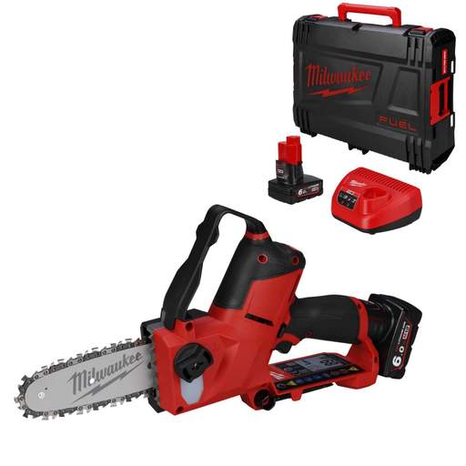 Milwaukee M12FHS-602X 12V FUEL™ HATCHET™ Pruning Saw with 2 x 6.0Ah Batteries
