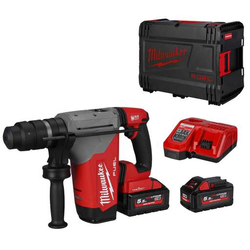 Milwaukee M18ONEFHPX-552X 18V FUEL™ 4 Mode SDS Plus Hammer Drill with 2 x 5.5Ah Batteries