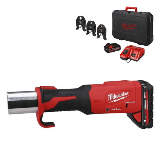 Milwaukee M18ONEBLHPT-302C M-SET 18V FORCE LOGIC Hydraulic Press Tool 2 x 3.0Ah Batteries