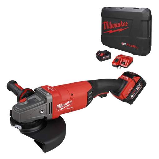 Milwaukee M18ONEFLAG230XPDB-502C 18V 230mm Braking Angle Grinder with 2 x 5.0Ah Batteries
