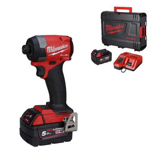 Milwaukee M18FID3-502X 18V FUEL™ ¼" Impact Driver with 2 x 5.0Ah Batteries