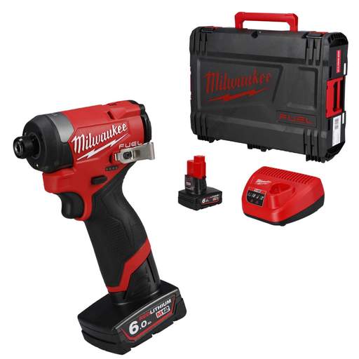 Milwaukee M12FID2-602X 12V FUEL™ Sub Compact Impact  Driver with 2 x 6.0Ah Batteries