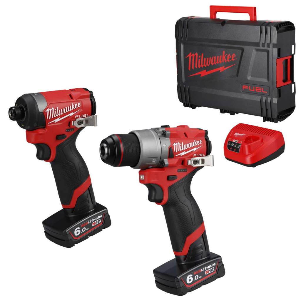 Milwaukee M12FPP2A2-602X 12V FUEL™ Impact Driver and Percussion