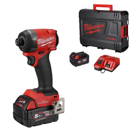 Milwaukee M18ONEID3-502X 18V FUEL™ ¼" Hex Impact Driver with 2 x 5.0Ah Batteries