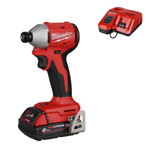Milwaukee M18BLIDR-201 18V ¼" Hex Impact Driver with 1 x 2.0Ah Battery