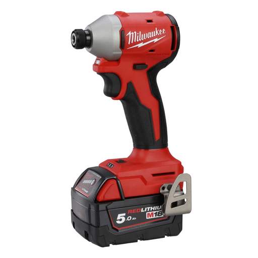 Milwaukee M18BLIDR-0 + M18B5 ¼" Hex Impact Driver with 1 x 5.0Ah Battery