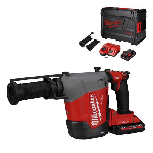 Milwaukee M18FHAFOH16-302X 18V FUEL™ SDS Plus Hammer Drill with 2 x 3.0Ah Batteries