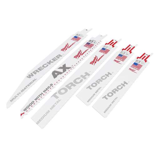 Milwaukee 5 Piece Sawzall Mixed Saw Blade Set 1