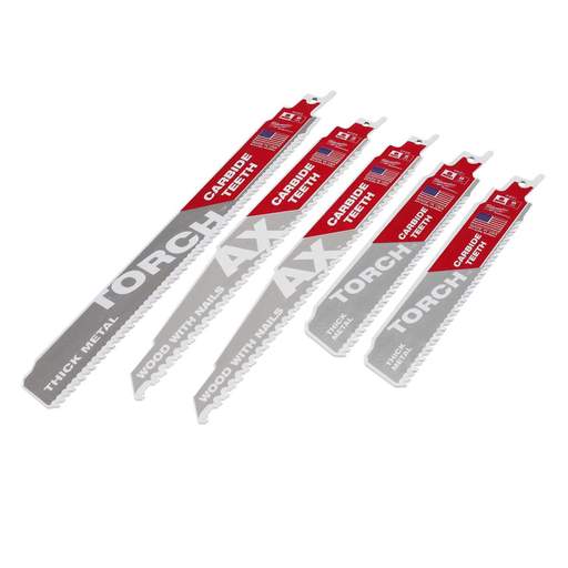 Milwaukee 5 Piece Sawzall Mixed Saw Blade Set