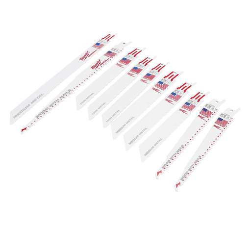 Milwaukee 10 Piece Sawzall Mixed Saw Blade Set 2