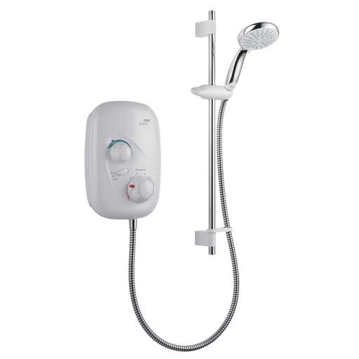 Mira Event XS Thermostatic Power Shower White Chrome