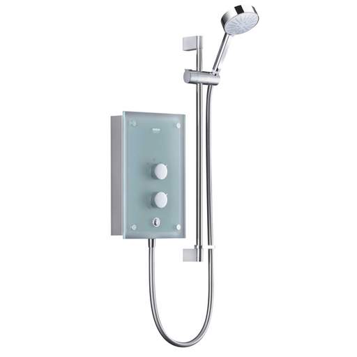 Mira Azora 9.8kW Thermostatic Shower Frosted Glass
