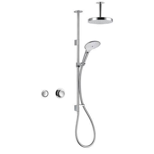 Mira Mode Dual Ceiling Fed Shower Pumped for Gravity App Controlled