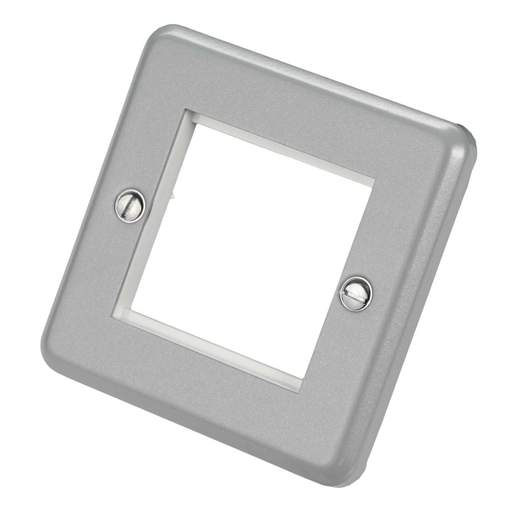 MK Metalclad Plus 1 Gang 2 Euro Module Data Front Plate Metal Clad