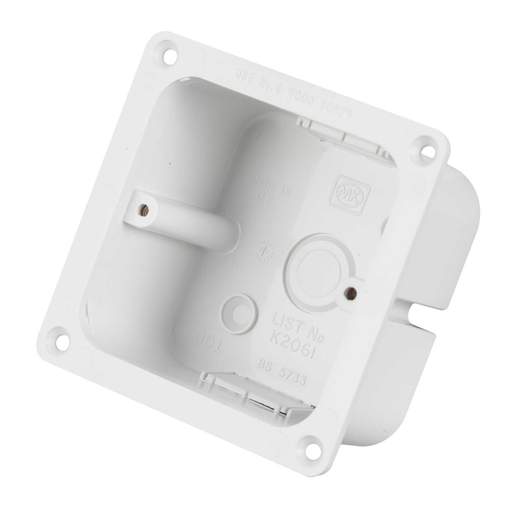 MK Logic Plus 1 Gang 45mm Flange Box White