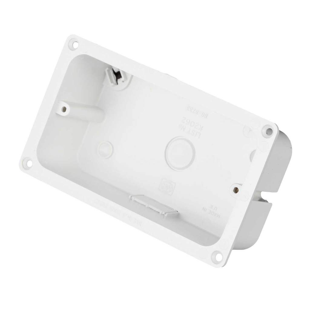 MK Logic Plus 2 Gang 45mm Flange Box White (K2062WHI) | CEF
