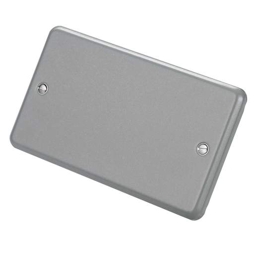 MK Metalclad Plus 2 Gang Blank Plate Metal Clad