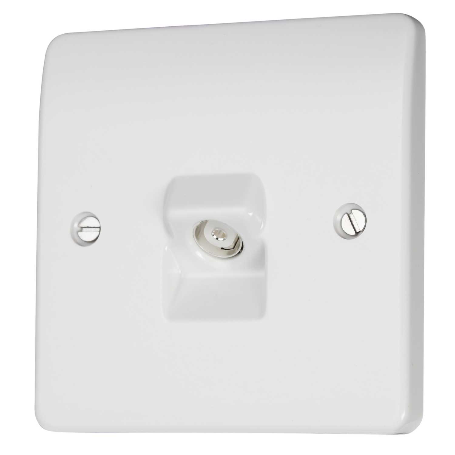 MK K3520WHI - Presa Coassiale TV/FM, Colore Bianco, Design Moderno, Installazione Facile, Garanzia 20 Anni