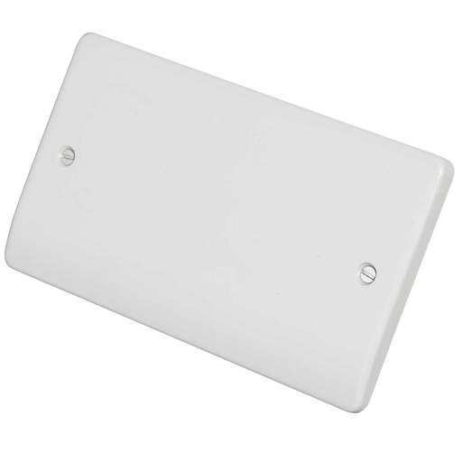 MK Logic Plus 2 Gang Blank Plate White