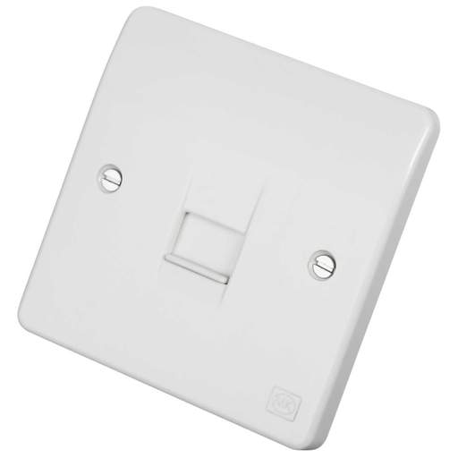 MK Logic Plus 1 Gang Secondary Telephone Socket White