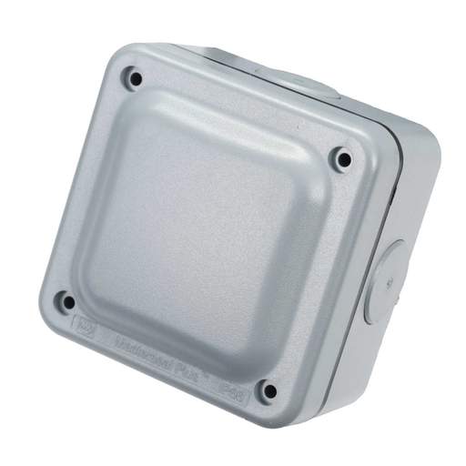 MK Masterseal Plus 20A 4X4 Weatherproof Junction Box IP66 Grey
