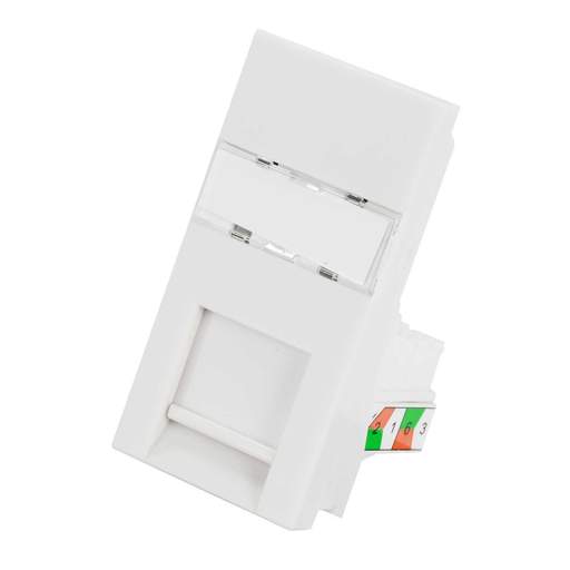 MK Logic Plus RJ45 CAT6 Euro Module White