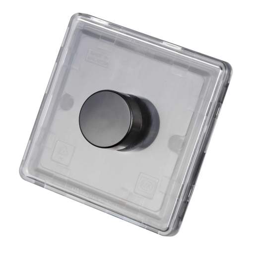 MK Dimensions 300W 1 Gang 2 Way LED Intelligent Dimmer Switch Module Black
