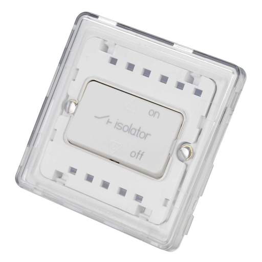 MK Dimensions 10A Triple Pole Fan Isolator Switch Module White