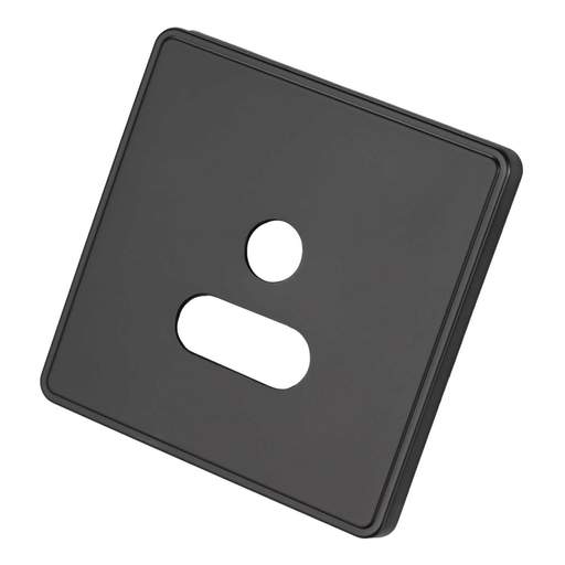 MK Dimensions 1 Gang Unswitched 5A Socket Front Plate Matt Black