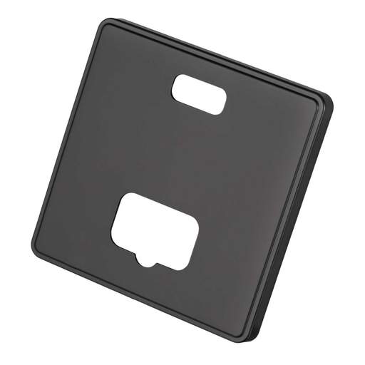 MK Dimensions Unswitched Fused Spur with Neon Front Plate Matt Black