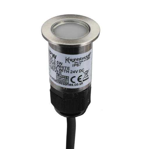 Knightsbridge 0.5W LED Small Stainless Steel Ground Light 5000K