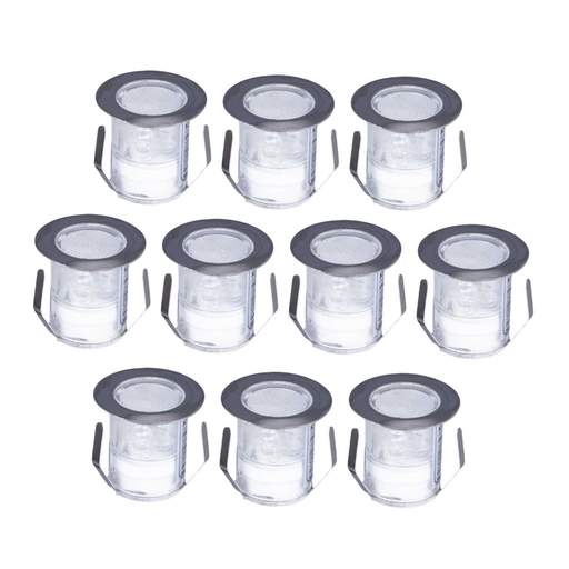 Knightsbridge LED Decking Kit Stainless Steel Blue (Pack of 10)