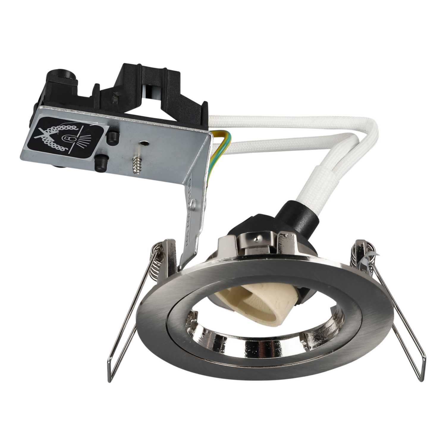 Knightsbridge GU10 Fixed Downlight Brushed Chrome (RD1CBR) CEF