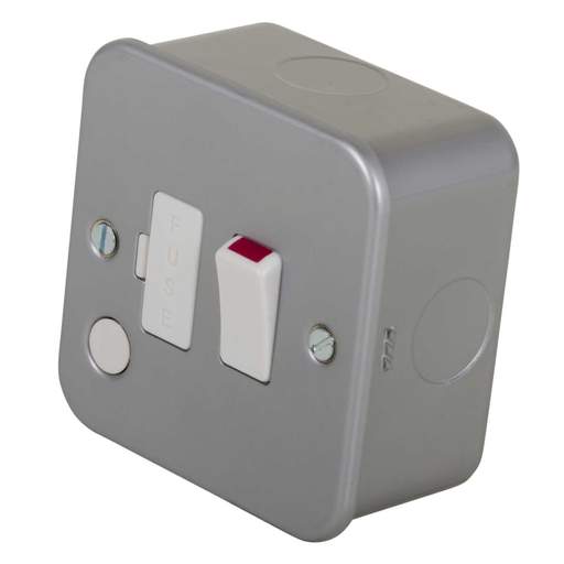 Knightsbridge 13A Switched Fused Spur with Flex Outlet Metal Clad