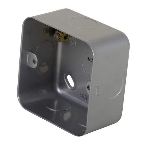 Knightsbridge 1 Gang 44mm Deep Surface Mounting Box Metal Clad