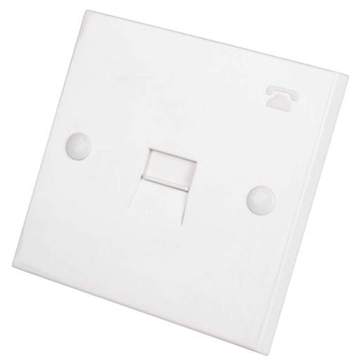 Knightsbridge 1 Gang Secondary Telephone Socket Screw Terminal 3 / 6A White